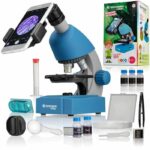 Microscope 40x-640x - BRESSER JUNIOR - LED lighting - experiment kit - blue