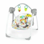 BRIGHT STARTS Playful Paradise portable baby swing, compact and automatic with music, from birth