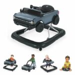 BRIGHT STARTS Ford Bronco 4-in-1 Walker and Activity Center, Interactive and Removable Steering Wheel Toy, Gray, Ages 6 Months and Up