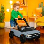 BRIGHT STARTS Ford Bronco 4-in-1 Walker and Activity Center, Interactive and Removable Steering Wheel Toy, Gray, Ages 6 Months and Up - Image 3