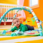 BRIGHT STARTS Unicorn Crew play and activity mat, green, toys included and detachable, from birth - Image 2