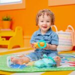 BRIGHT STARTS Unicorn Crew play and activity mat, green, toys included and detachable, from birth - Image 3