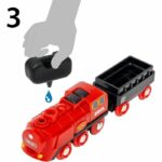 BRIO World - 36017 - Wooden Railway - RAVENSBURGER - Red - Battery-Powered Steam Locomotive - Image 6