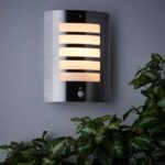 TODD-Outdoor Wall Lamp with Detector H29cm Brilliant Silver - Image 2