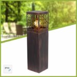 BRILLIANT - WHITNEY Outdoor bollard - rust color - metal/plastic E27 1x52W - Image 2