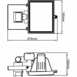 BRILLIANT Floodlight with detector TANKO - R7s - 1x400W - White color - Image 4