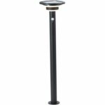 Outdoor bollard - BRILLIANT - GARVINA - LED and solar - Motion detector - Stainless steel and plastic - 4 W - Black