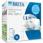 Faucet filtration system - BRITA - ON TAP V - 600 L of filtered water / 4 months - 3 modes of use - 5 adapters included