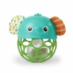 Light-up musical rattle – BRIGHT STARTS – Giggle & Glow – Elephant toy – Easy-grasp Oball – Newborn+ – Unisex