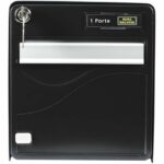 BURG WACHTER BALTIC 1-door mailbox - Galvanized steel - Side opening - Black - Made in France