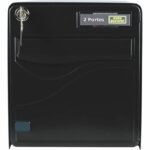BURG WACHTER BALTIC 2-door mailbox - Free-standing - Galvanized steel - Side opening - Black - Made in France
