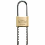 Solid brass padlock - BURG WACHTER - 400 E HB 50 Flex SB - 50 mm, large adjustable shackle, double locking