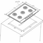 Gas plate -Candy - 5 fireplaces - L 74.5 x D 51 cm - Chw7x -Acier stainless – Bild 2