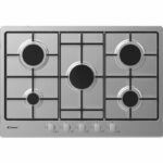 Gas plate -Candy - 5 fireplaces - L 74.5 x D 51 cm - Chw7x -Acier stainless