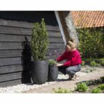Elegant low vase - CAPI EUROPE - RIB NL - 34 x 46 cm - Black - Image 2