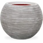 Capi Flowerpot Nature Rib round 40 x 32 cm ivory KOFI270 424219