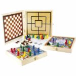JEUJURA Wooden Box 100 Traditional board games