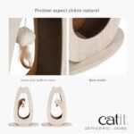 Cat scratching post - CATIT - Pixi Large - With fabric ball and feather - Natural oak look - Image 5