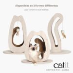 Cat Scratching Post - CATIT - Pixi Cat Tail - With Fabric Ball and Feather - Natural Oak Look - Image 6