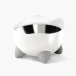 Cat Bowl - CATIT - PIXI - 200ml - Raised - Removable Stainless Steel Bowls - White