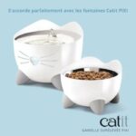 Cat Bowl - CATIT - PIXI - 200ml - Raised - Removable Stainless Steel Bowls - White - Image 5