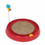 CAT IT Cuircuit 3 in 1 with ball and scratching board - Ø 36 cm - Red - For cat - Image 2
