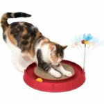 CAT IT Cuircuit 3 in 1 with ball and scratching board - Ø 36 cm - Red - For cat