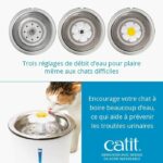 Catit Flower Cat Water Fountain - 3L - Stainless Steel Top - With LED - White - Image 4