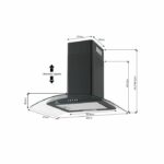 Continental Edison decorative hood - L60 cm - black and glass - Image 5