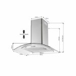 Continental Edison decorative hood - L60 cm - stainless steel glass - Image 5