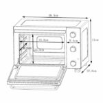 Continental Edison CEMF28B2 - Electric minifour 28L Black - 1500W - Rotissoire, natural convection - Image 5