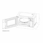 Microwave - CONTINENTAL EDISON - CEMO23B - Black - 1280 W - L48 x H29.3 x D33.7 cm - 23 L - Image 4