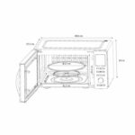 Combined microwave - Continental Edison - CEMO25SG13S3 - Silver - 25 L - Mirror door - 900 W - Grill 1000 W - Convection 1000 W - Image 5