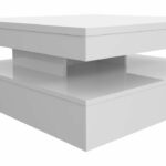 Coffee table with rotating top - Square glossy white - 78 x 78 x 36 cm - COFFEE - Image 2