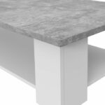 Pilvi coffee table - white and light concrete - contemporary - L 67 x D 67 x H 31 cm - Image 5