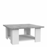 Pilvi coffee table - white and light concrete - contemporary - L 67 x D 67 x H 31 cm - Image 6