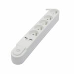 Chacon Multiprise Bloc 5 sockets 16 A with switch, 2 USB ports and cable 3 m HO5VV-F 3x1.5 mm² black