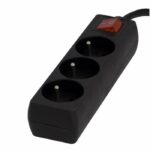 Chacon Multiprise block with switch 3 sockets 16A 1.5m black – Bild 2