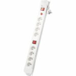 Block with 2 switches - CHACON - 8 x 16 A - 1.5 m - White (FR)