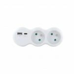 Lot 2 domino CHACON - 47002 - 2x16A with USB-A +USB-C - White (FR) - Image 5