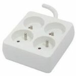 CHACON Block 4 x 16 A square with 1.5 m cord - White - Image 3