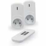 Chacon kit of 2 on/off remote -controlled sockets with remote control