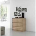 Chelsea 3 -drawer dresser - Chene color - L 77.2 x D 42 x H 79.9 cm - Image 2