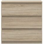 Chelsea 3 -drawer dresser - Chene color - L 77.2 x D 42 x H 79.9 cm - Image 6