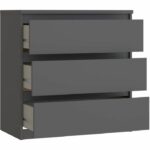 Chest of drawers - CHELSEA - 3 drawers - Anthracite - 77.2 x 42.2 x 79.9 cm - Image 5