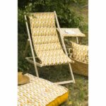 Quilted deck chair - PRIVATE GARDEN - ELECTRO - Cumin - F100 - Image 2