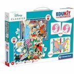 Clementoni - Edukit - Disney - 4 in 1 learning box - 2 puzzles, 1 memo, 1 set of 6 cubes - Made in Italy - Ages 4 and up