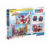 Clementoni - Edukit - 4 in 1 Spidey box set - A puzzle of 30 and 48 pieces, a memo and six cubes - Ages 4 and up