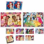 Clementoni - Edukit - Disney Princesses - 4 in 1 learning box - 2 puzzles, 1 memo, 1 set of 6 cubes - Made in Italy - Image 2
