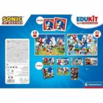Clementoni - Edukit - Sonic - 4 in 1 learning box - 2 puzzles, 1 memo, 1 set of 6 cubes - Made in Italy - From 4 years old - Image 5
